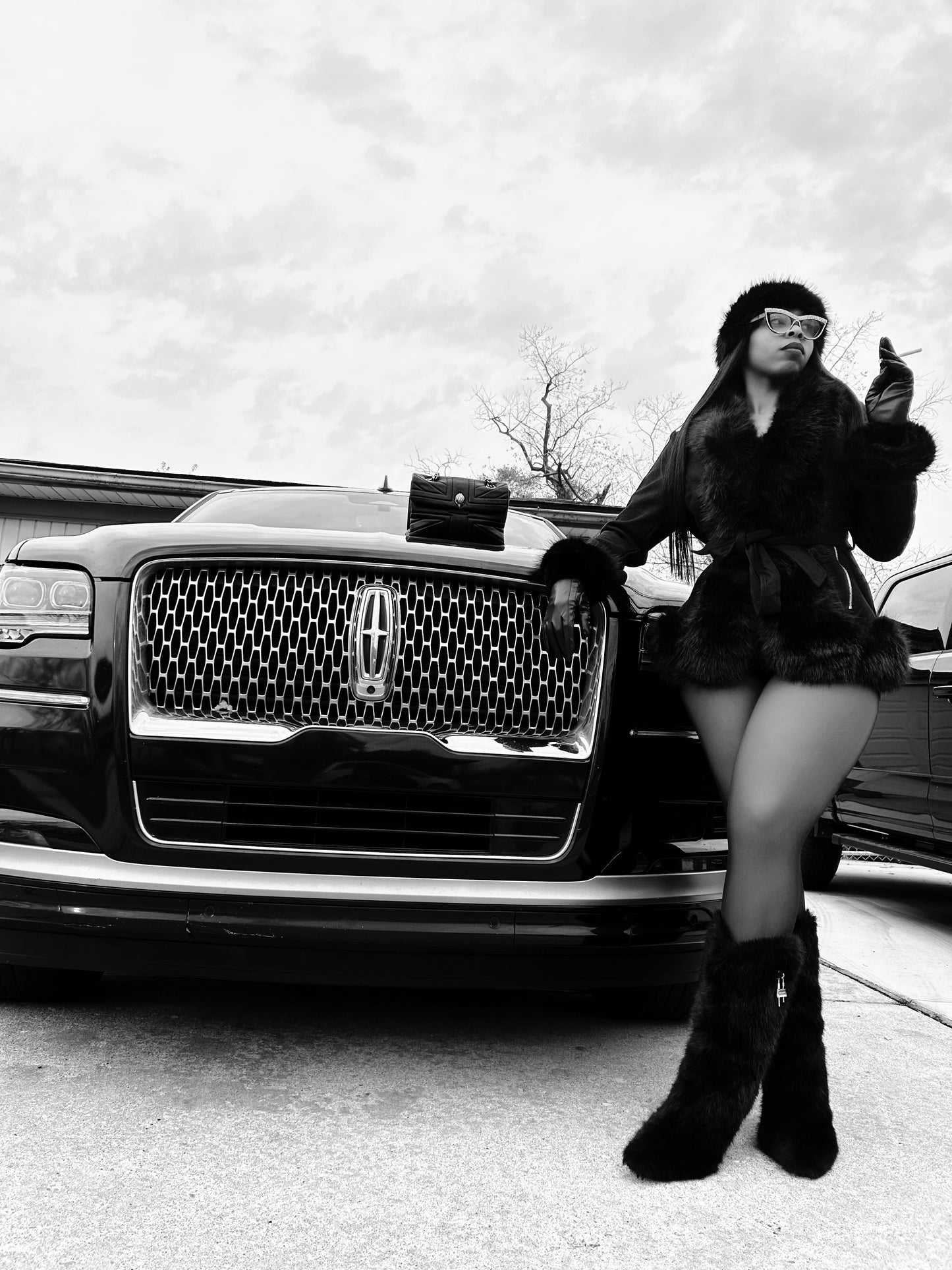 Marilynn Noir Faux Fur