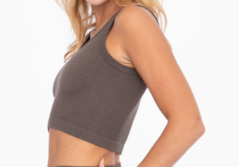 Curvy Ribbed Crop Tank