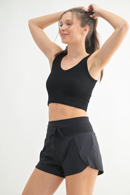 Ribbed Seamless Crop Tank